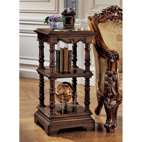 Reproductions Hand Carved Pedestal Shelves shelf tall table Column Art